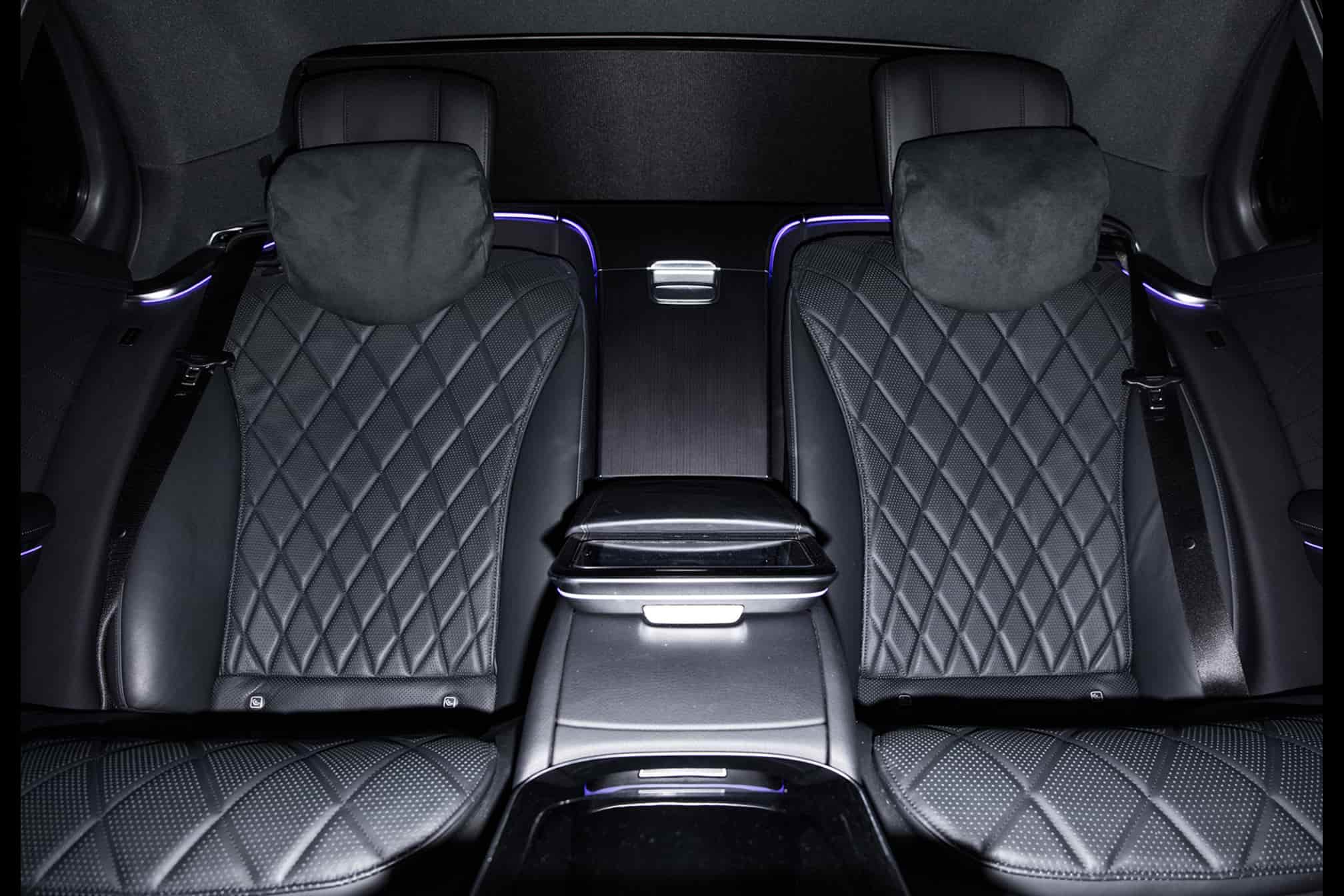 Mercedes S Class Interior View Of The Leather Back Seats