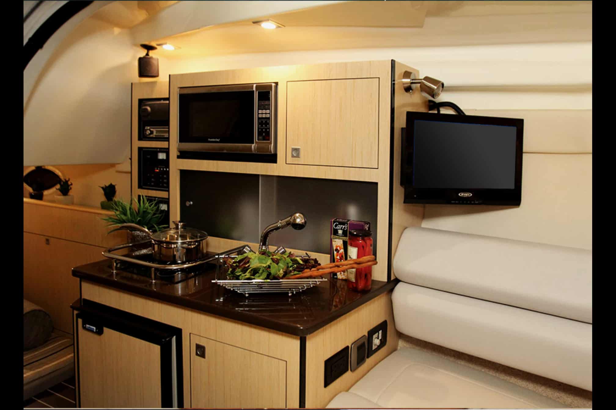 #nivo-caption1-2 Yacht Interior Kitchen And TV