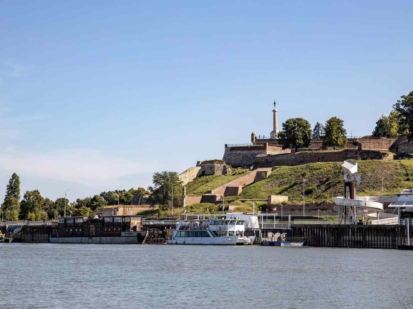 Kalemegdan view from a Sava River