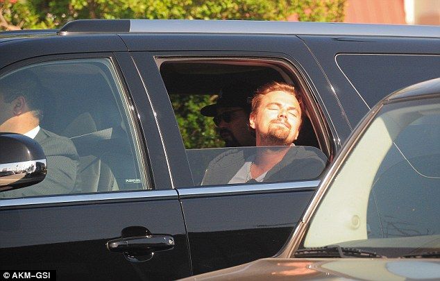 Leonardo DiCaprio in a limo